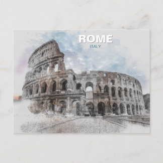 Vintage Colosseum Ansichtkaart – Rome Reis Kunst Briefkaart