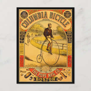 Vintage Columbia Bicycle Reprint Briefkaart