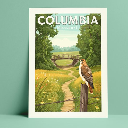 Vintage Columbia Missouri Briefkaart