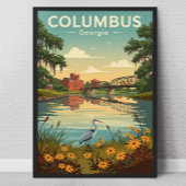 Vintage Columbus Georgia Poster