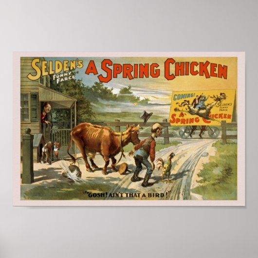 Vintage Comedy Show Advertisement Poster (Voorkant)