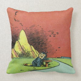 Vintage Comic Art "Slapende Kat"-Sierkussen  Kussen