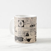 Vintage Comic Book Classified Ads Coffee Mok (Voorkant links)