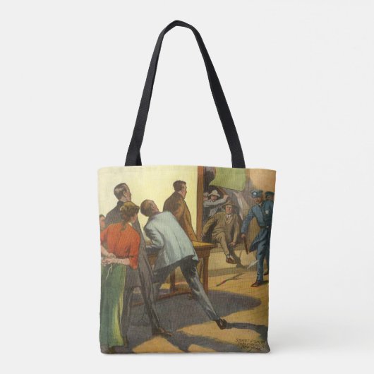 Vintage Comic Book Hoesje Tote Bag (Achterkant)