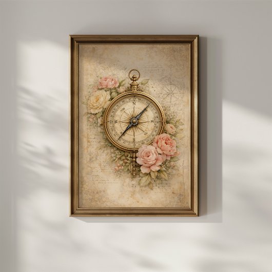 Vintage Compass Poster