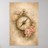 Vintage Compass Poster (Voorkant)