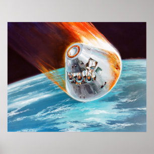 Vintage Concept Depicting Apollo Command Module Poster