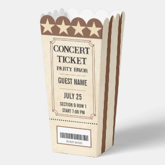 Vintage Concertkaart Favorieten Doos | Aangepast E Bedankdoosjes
