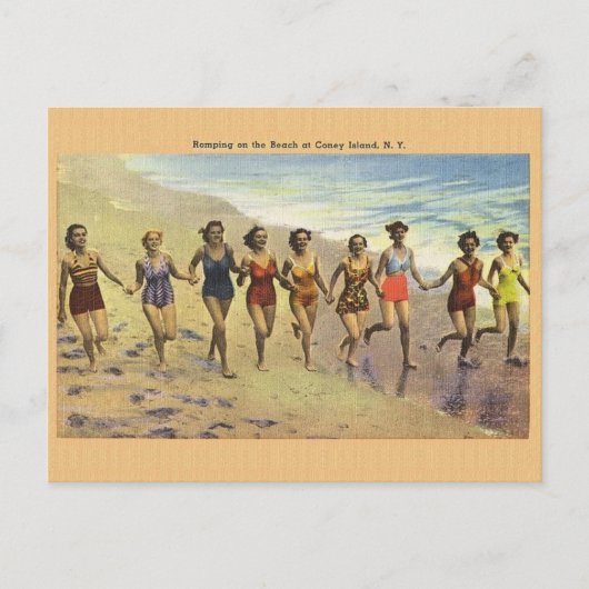 Vintage Coney Island Briefkaart (Voorkant)