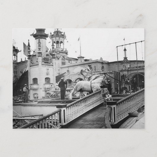 Vintage Coney Island Briefkaart (Voorkant)