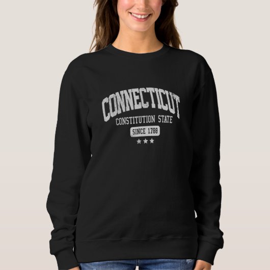 Vintage Connecticut Constitution State Athletic 17 Trui (Voorkant)