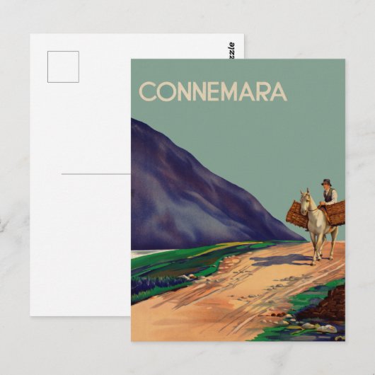 Vintage Connemara Ierland  Briefkaart (Voorkant / Achterkant)