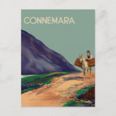 Vintage Connemara Ierland Briefkaart (Voorkant)
