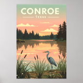 Vintage Conroe Texas Poster (Voorkant)