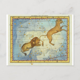 Vintage Constellation Leo Briefkaart