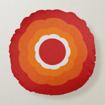 Vintage contemporaine rozet ronde kussen
