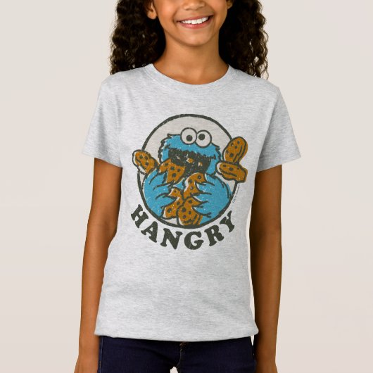 Vintage Cookie Monster | Hangry T-shirt (Voorkant)