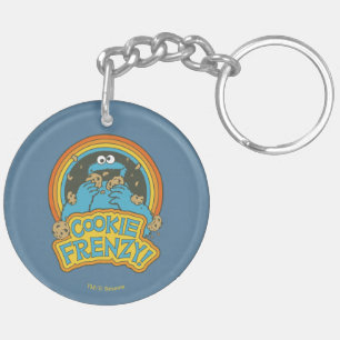 Vintage Cookie Monster  Koekje Frenzy Sleutelhanger