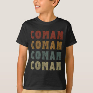 Vintage Cool Coman Naam Grappige Liefde Hart Coman T-shirt