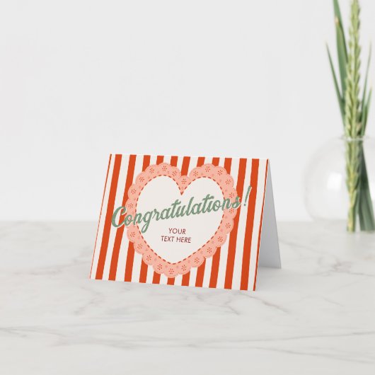 Vintage coquette Felicitaties Kaart (Voorkant)