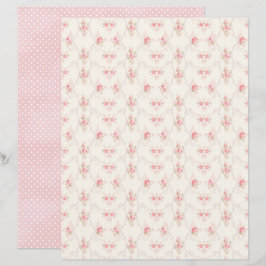 Vintage Coquette Roos Bloem Scrapbook Papier