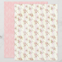 Vintage Coquette Roos Bloem Scrapbook Papier