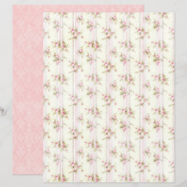 Vintage Coquette Roos Bloem Scrapbook Papier