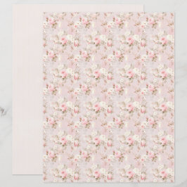 Vintage Coquette Roos Bloem Scrapbook Papier