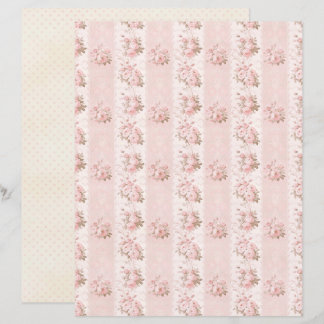 Vintage Coquette Roos Bloem Scrapbook Papier
