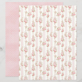 Vintage Coquette Roos Bloem Scrapbook Papier