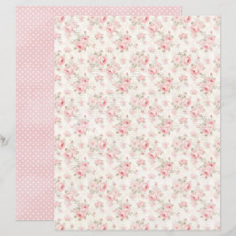 Vintage Coquette Roos Bloem Scrapbook Papier