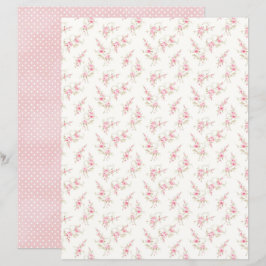 Vintage Coquette Roos Bloem Scrapbook Papierblad