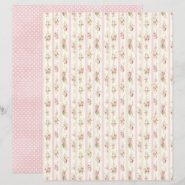 Vintage Coquette Roos Bloemenschrootboekpapier