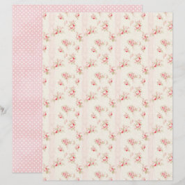 Vintage Coquette Rose Floral Scrapbook Paper