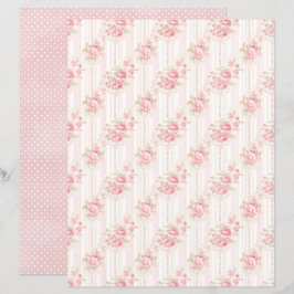 Vintage Coquette Roze Bloemenschrootpapier
