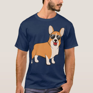 Vintage Corgi Hondenliefhebber Cool Corgi Sunglass T-shirt