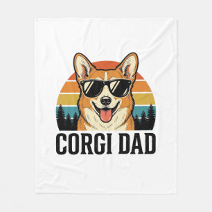 Vintage Corgi Vader Gravure Hond Liefhebber Shirt Fleece Deken