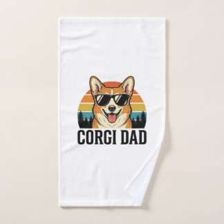 Vintage Corgi Vader Gravure Hond Liefhebber Shirt  Handdoek
