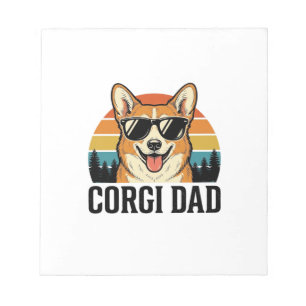 Vintage Corgi Vader Gravure Hond Liefhebber Shirt Notitieblok