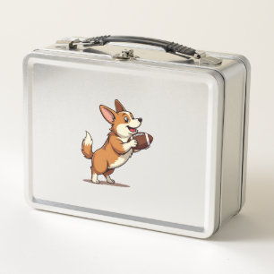 Vintage Corgi Voetbalhond Illustratie Retro Sport
