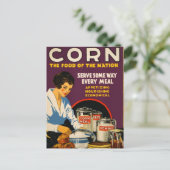 Vintage Corn Poster Briefkaart (Staand voorkant)