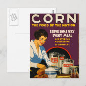 Vintage Corn Poster Briefkaart (Voorkant / Achterkant)