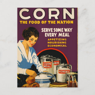 Vintage Corn Poster Briefkaart