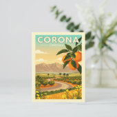 Vintage Corona California Briefkaart (Staand voorkant)