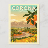Vintage Corona California Briefkaart (Voorkant)