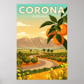 Vintage Corona Californië Poster (Voorkant)