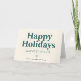 Vintage Corporate Script Happy Holidays Feestdagen Kaart