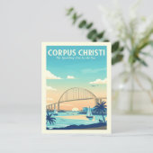 Vintage Corpus Christi Texas Briefkaart (Staand voorkant)