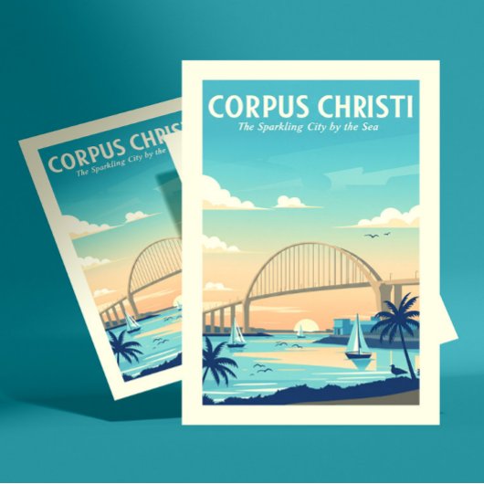 Vintage Corpus Christi Texas Briefkaart