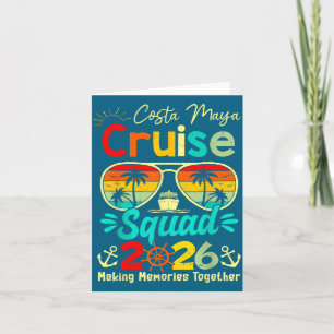 Vintage Costa-maya Cruise Team 2026 Cruiseschip Kaart